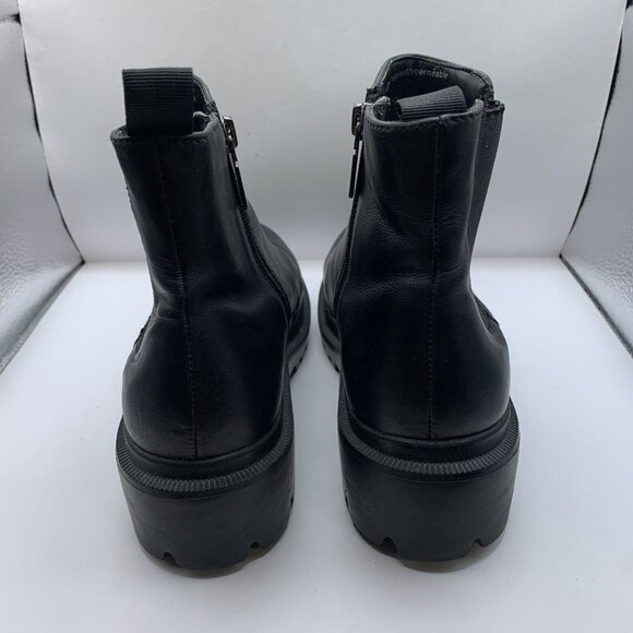 Blondo Shoes Blondo Cayla Boots waterproof black leather size 8.5M chunky D21 - Picture 6 of 10